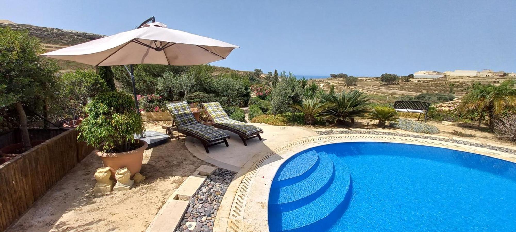 Dar Ta' Xmun - Idyllic Farmhouse With Pool, Garden, Seaview & Sunset San Lawrenz Εξωτερικό φωτογραφία